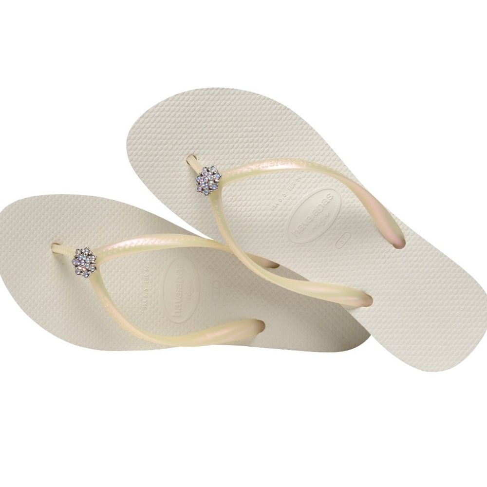 havaianas (Swarovski flower center)